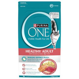 Purina ONE 貓乾糧 - 成貓配方 (三文魚及吞拿魚) 1.5kg