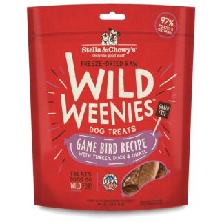 Stella & Chewys Dog Treat - Wild Weenies - Freeze Dried Game Bird 3.25oz