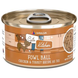 Weruva Cat Can - Cats in the Kitchen - Fowl Ball - Chicken & Turkey 3.2oz | 90g - EXP 30-11-2026