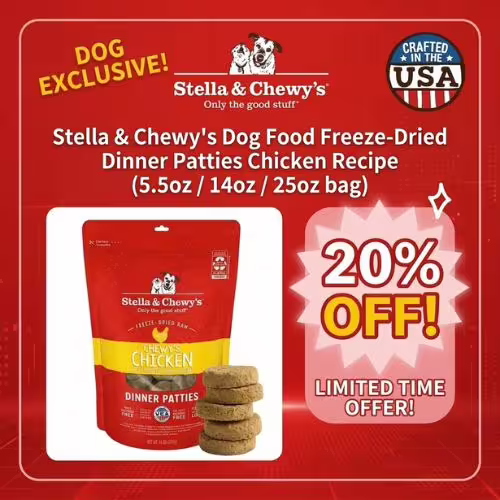 Stella & Chewys Freeze Dried Dinner Patties Chicken Recipe 20%OFF