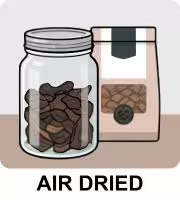 air dried