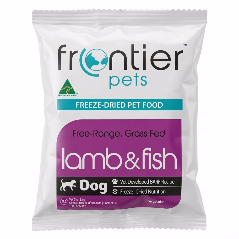 Frontier Pets Dog Food - Freeze Dried Raw Free Range Lamb & Wild Caught Fish