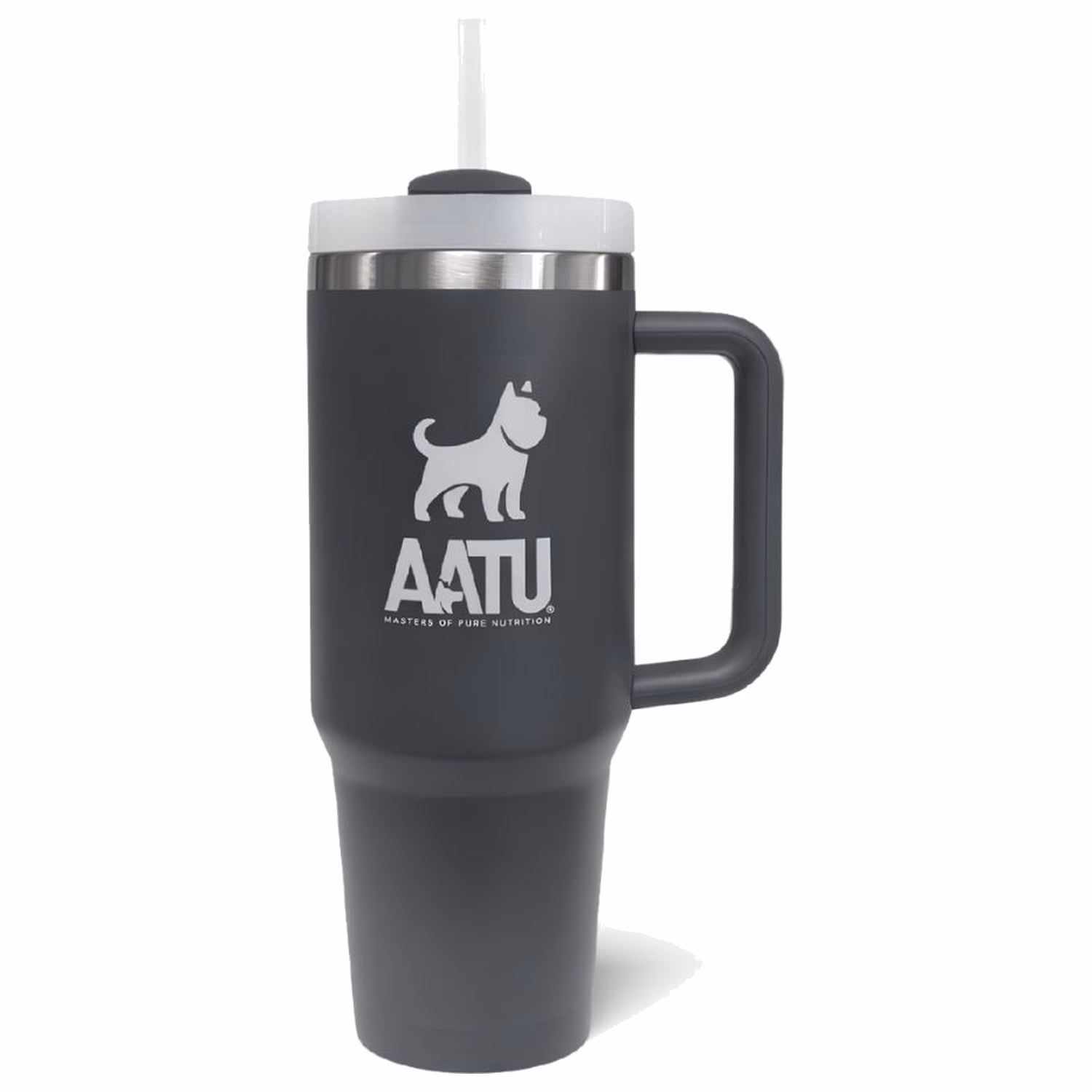 AATU Stainless Steel Straw Tumbler 1000ml (French Bulldog)