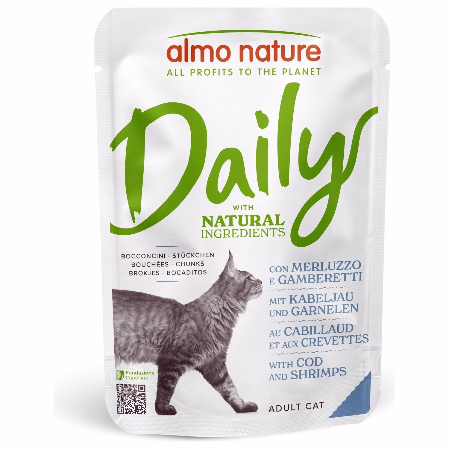Almo Nature Daily Menu Cat Pouch - Cod & Shrimps 70g