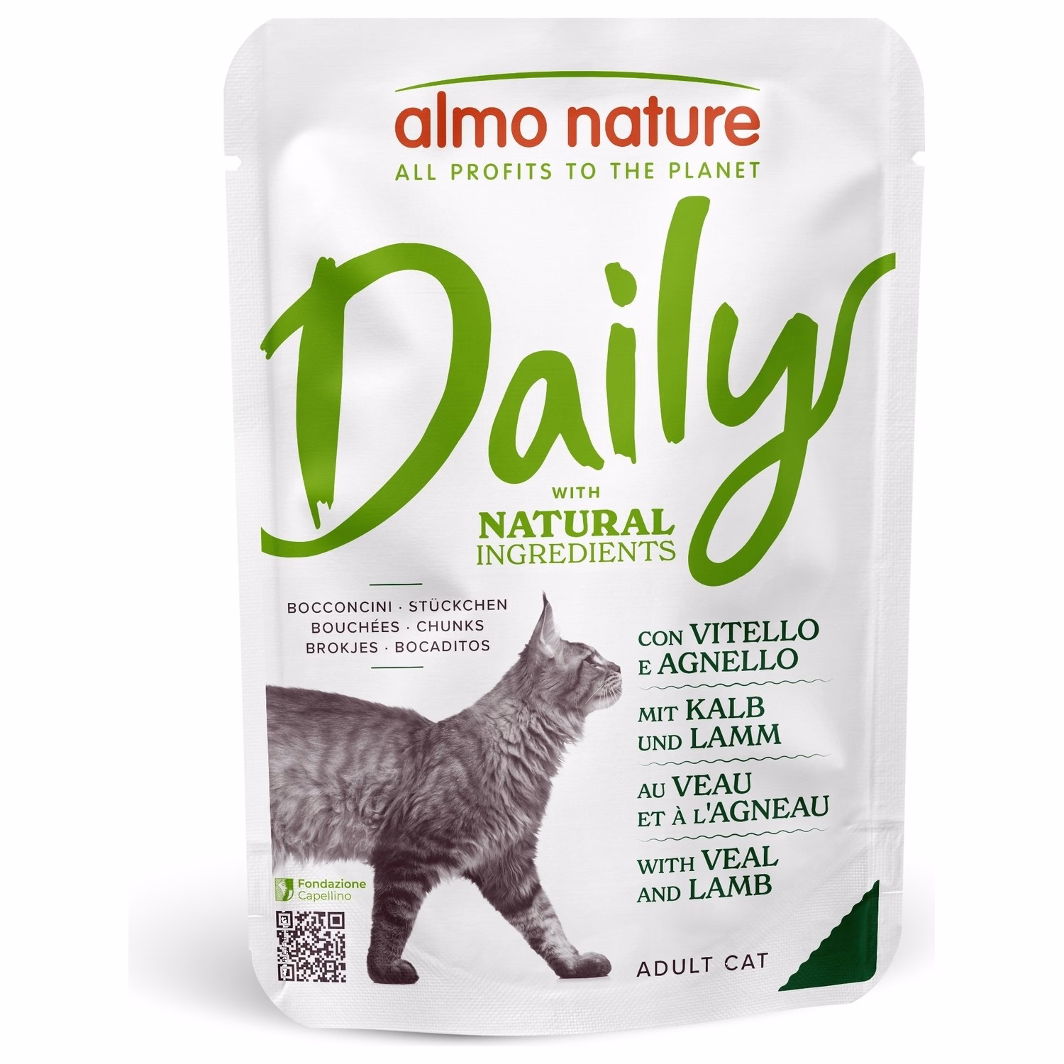 Almo Nature Daily Menu Cat Pouch - Veal & Lamb 70g
