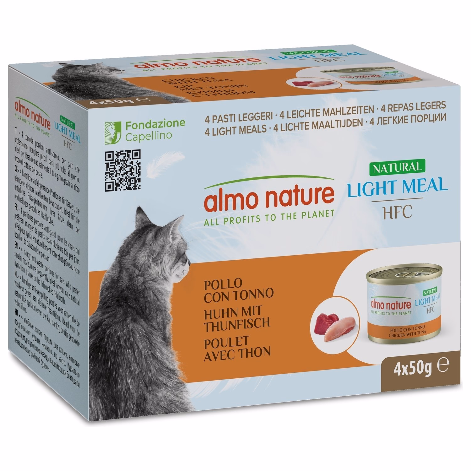 Almo Nature Cat Can - Light HFC Human Grade - Tuna & Chicken 4x50g