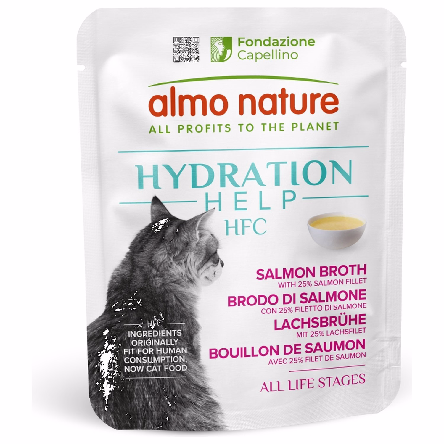 Almo Nature HFC 貓濕糧 - 水潤護理鮮湯包 - 三文魚湯+三文魚肉配方 50g