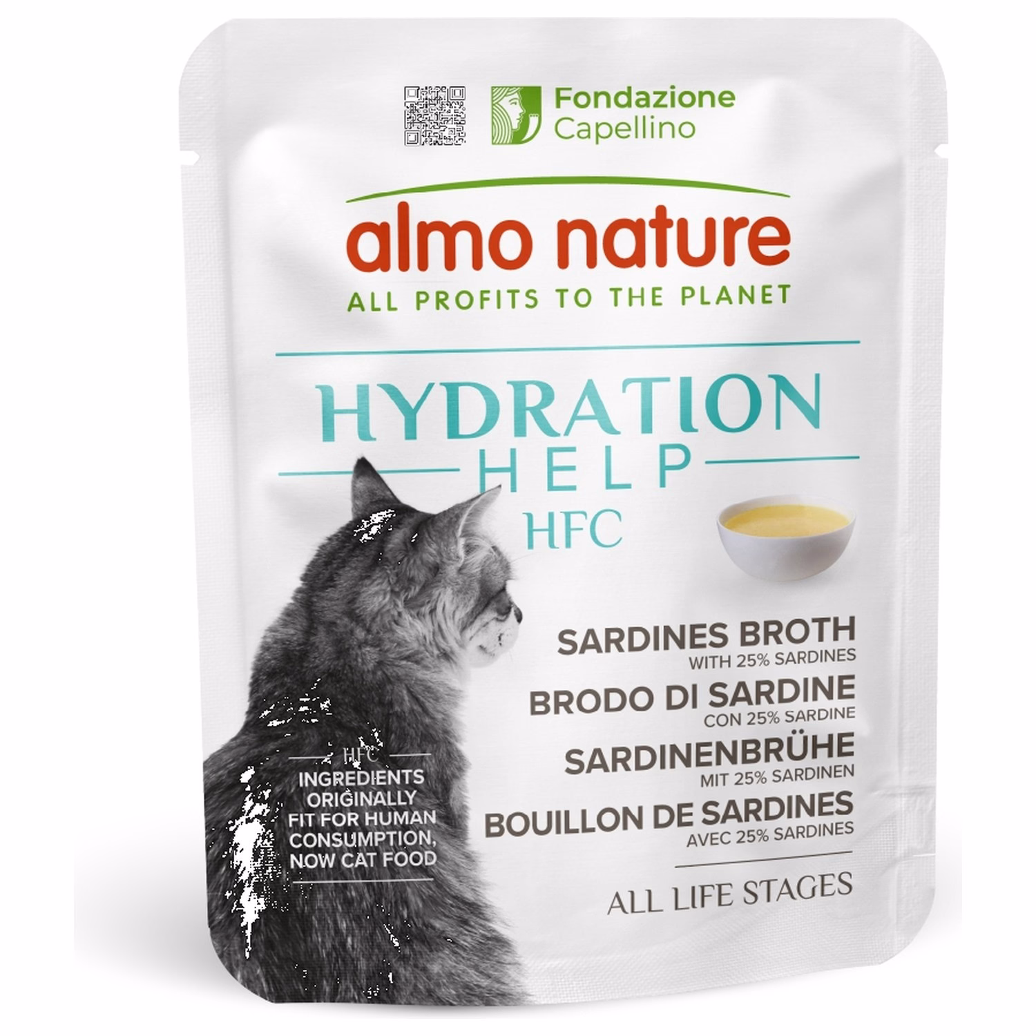 Almo Nature HFC 貓濕糧 - 水潤護理鮮湯包 - 沙丁魚湯+沙丁魚肉配方 50g