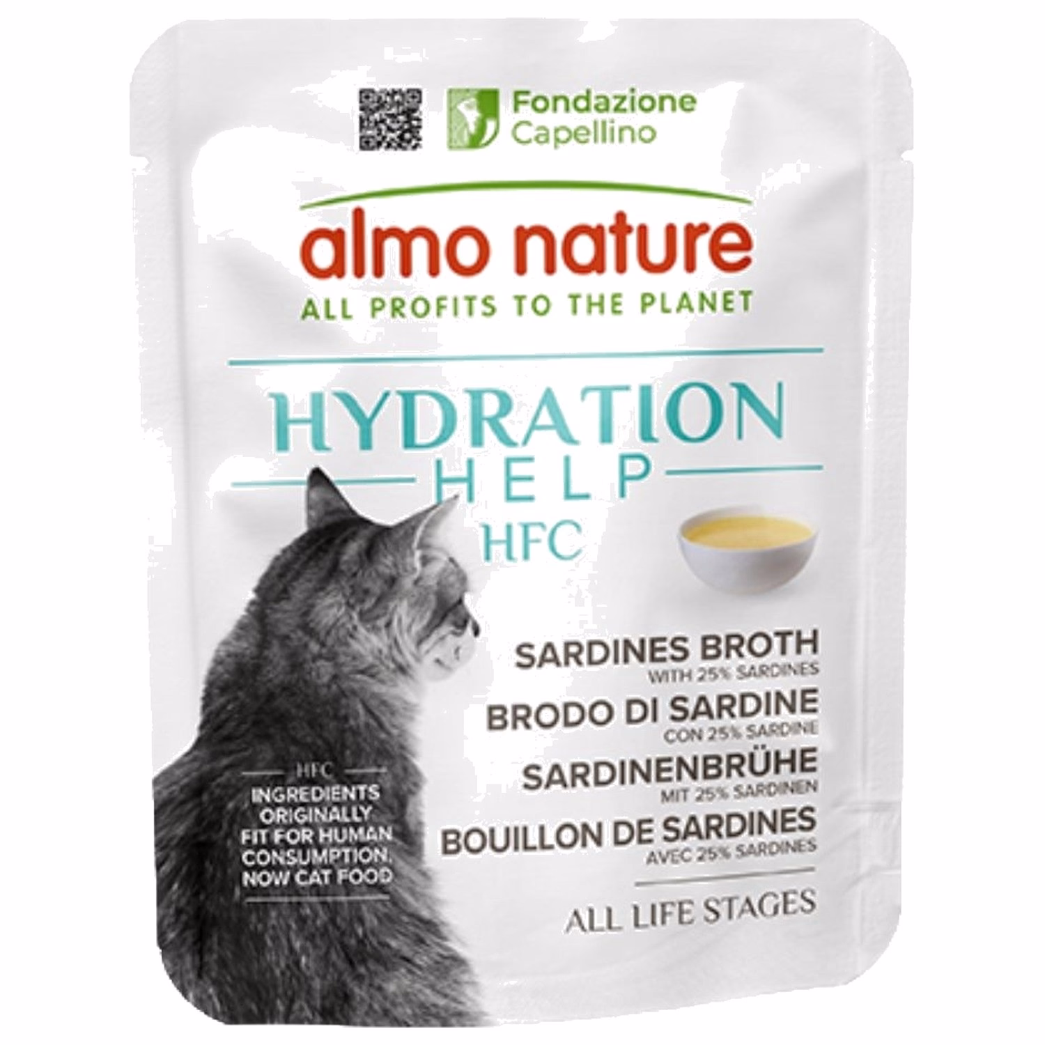 Almo Nature Cat Pouch - Hydration Help Sardines Broth with Sardines 50g