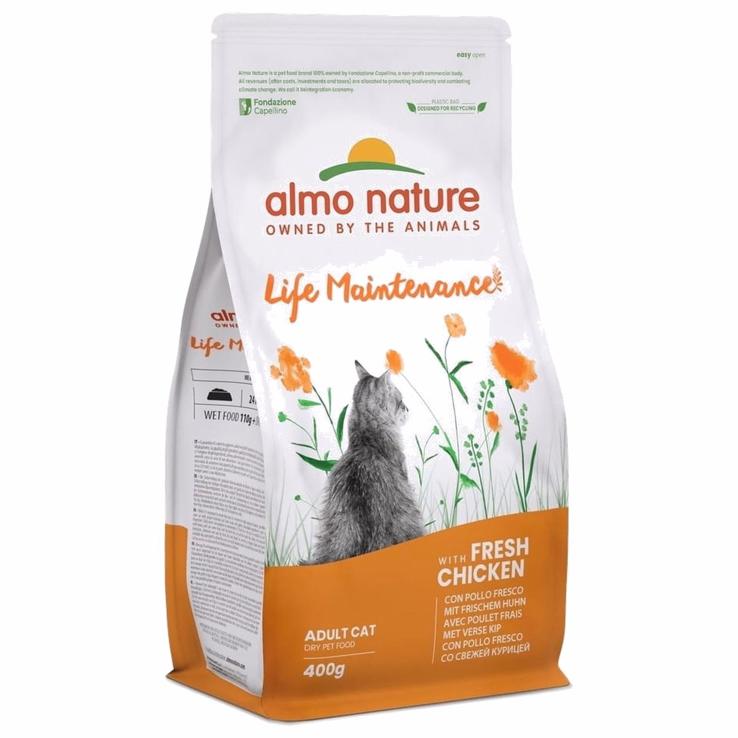 Almo Nature 貓乾糧 - 活力 - 雞肉米飯配方 400g