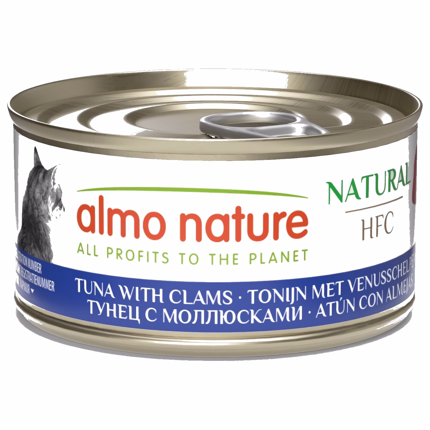 Almo Nature 貓濕糧 - 天然系列 - 吞拿魚蜆肉 70g
