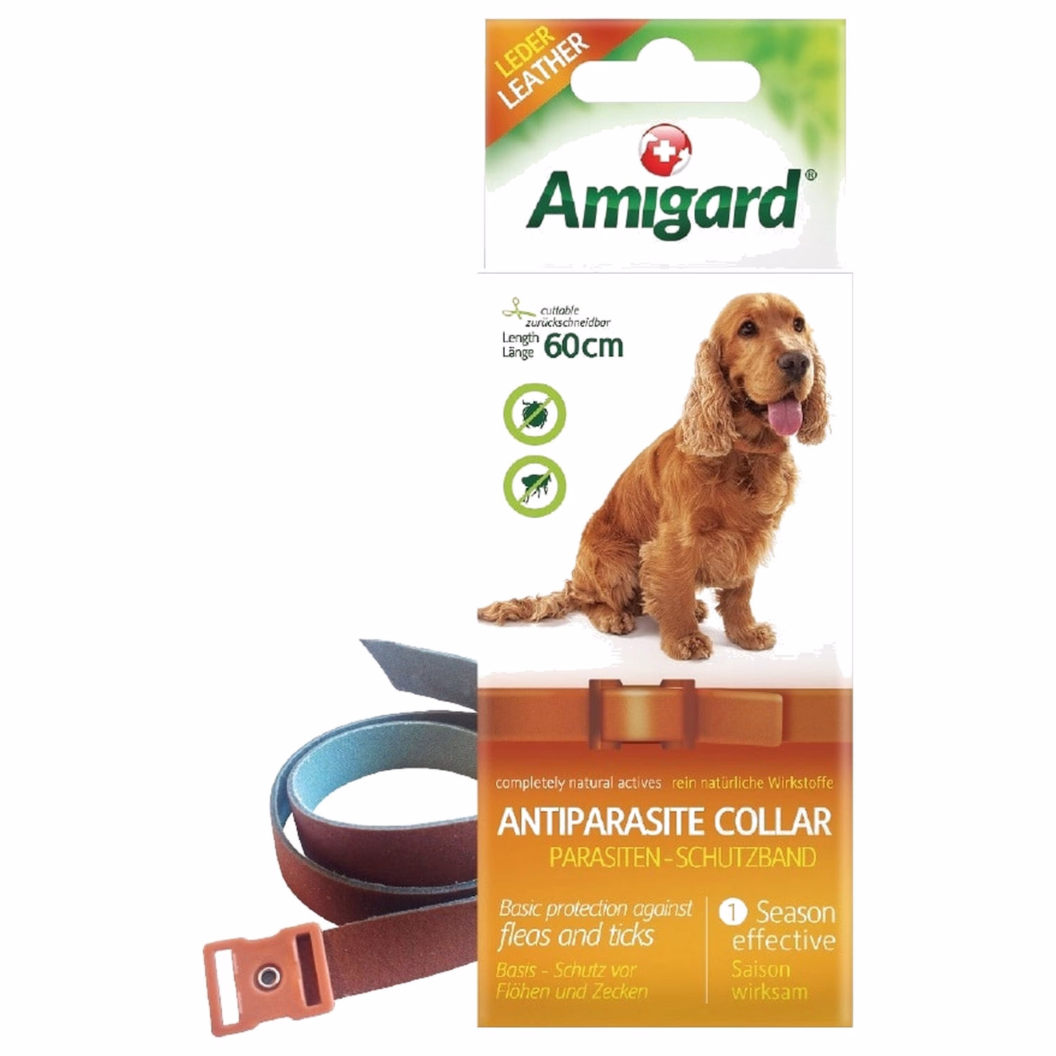 Amigard Antiparasite Flea & Tick Collar for Dogs - 3 Months - 60cm