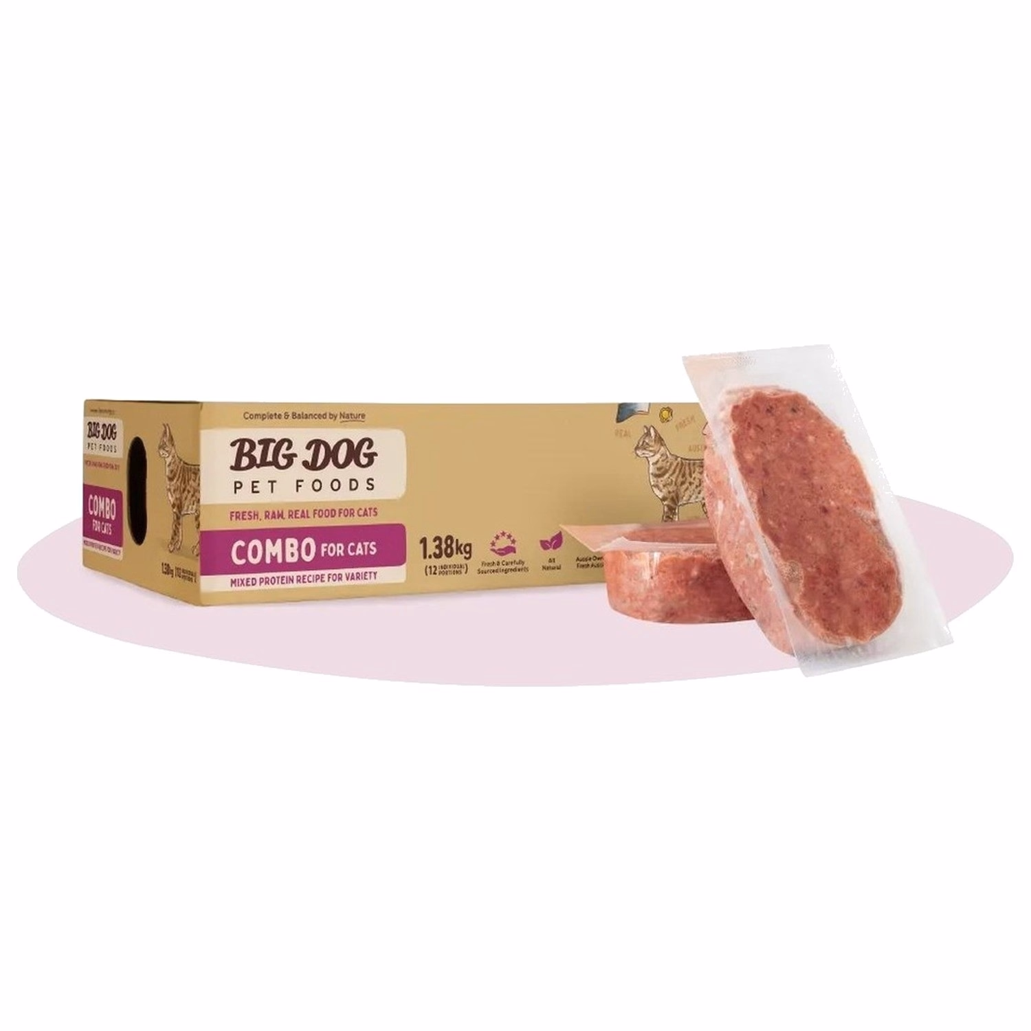 BIG DOG Frozen Raw Cat Food - Combo 1.38kg