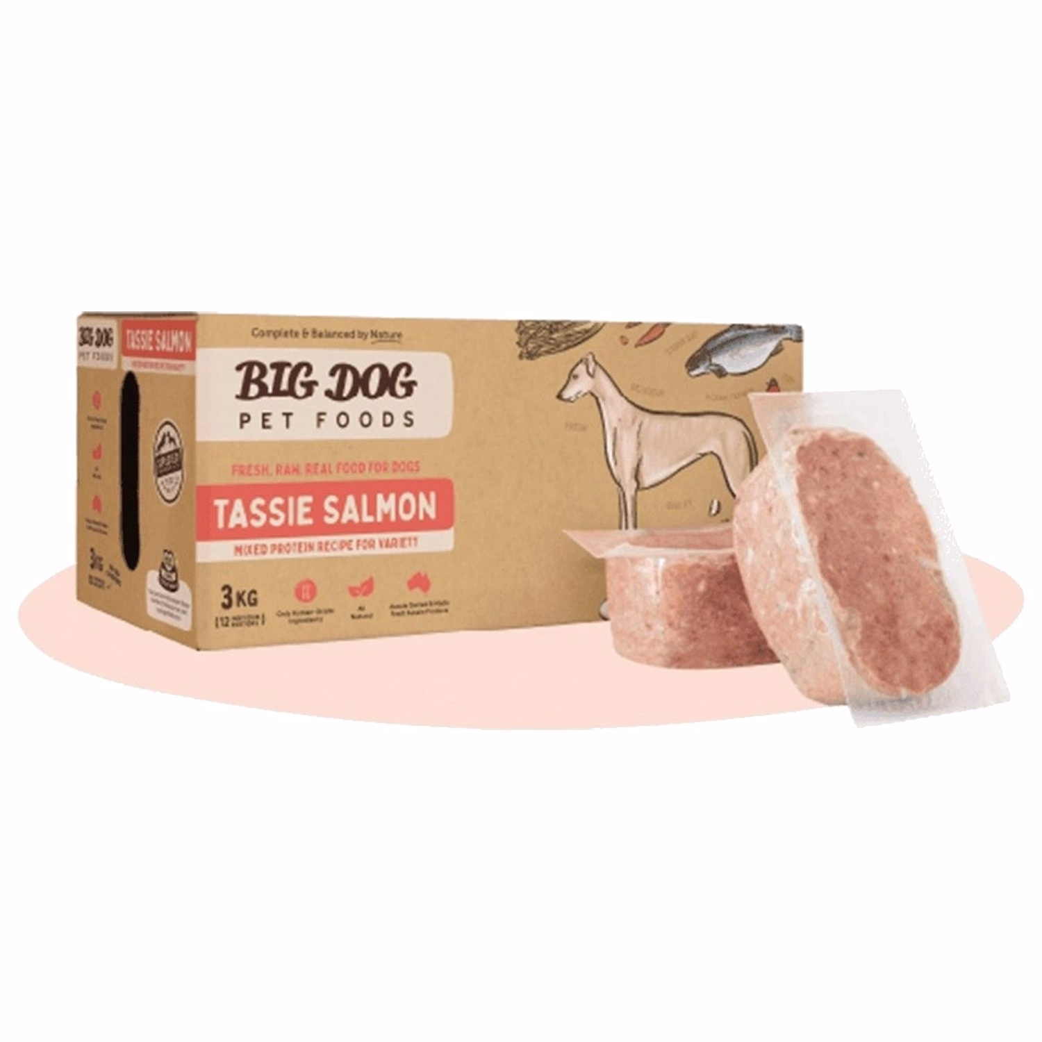 Big Dog 急凍狗糧 - 三文魚配方 3kg