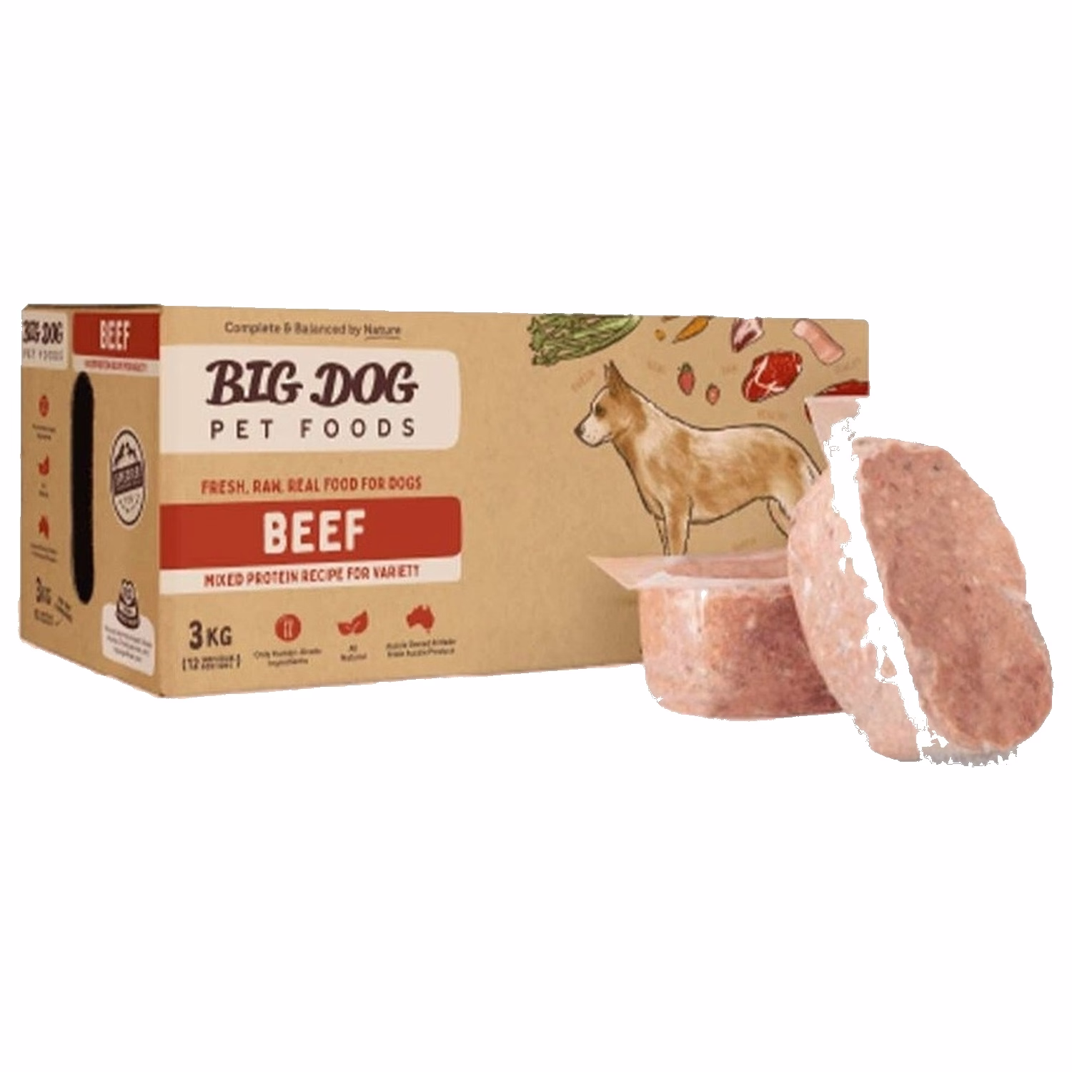 Big Dog 急凍狗糧 - 牛肉配方 3kg