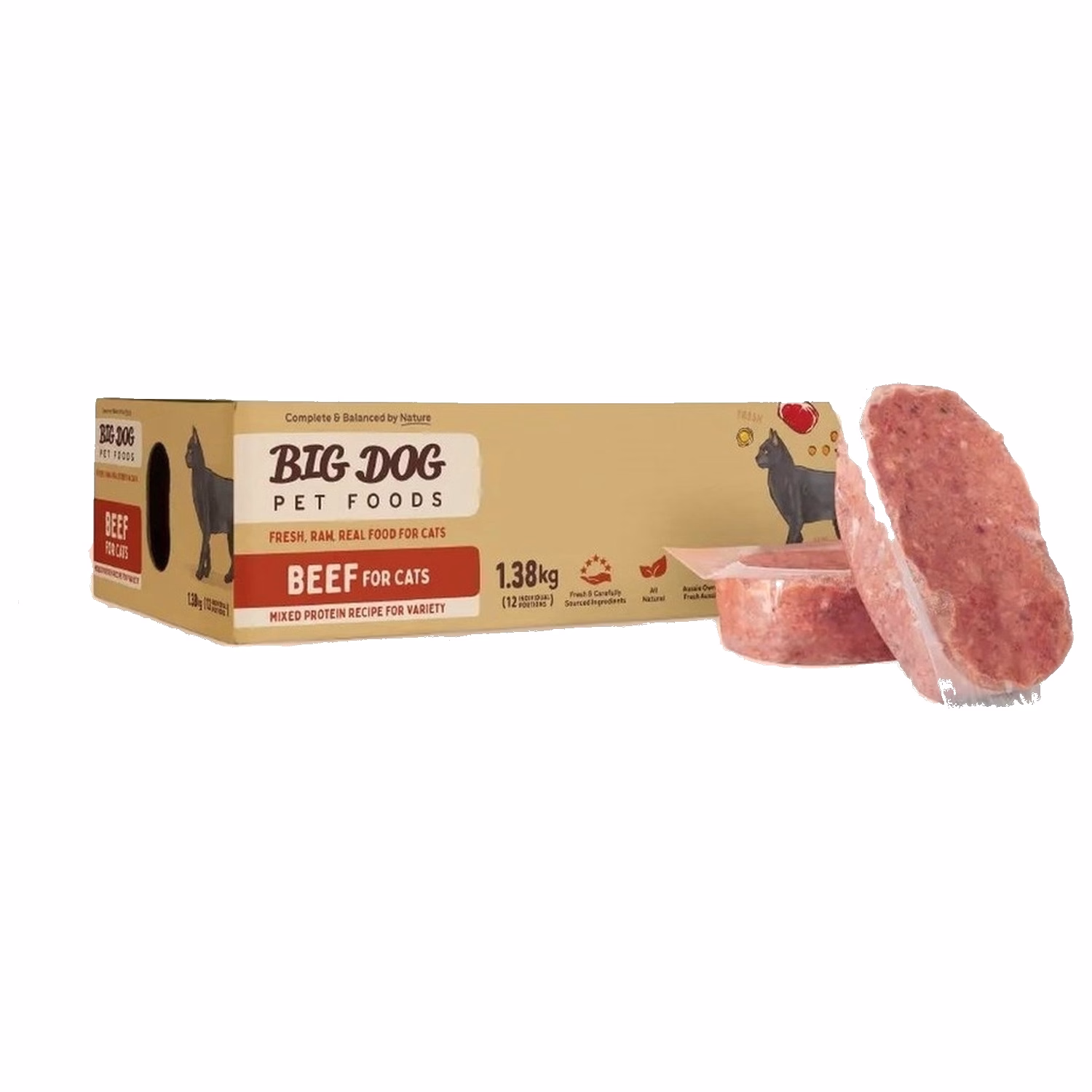 Big Dog 急凍貓糧 - 牛肉配方 1.38kg