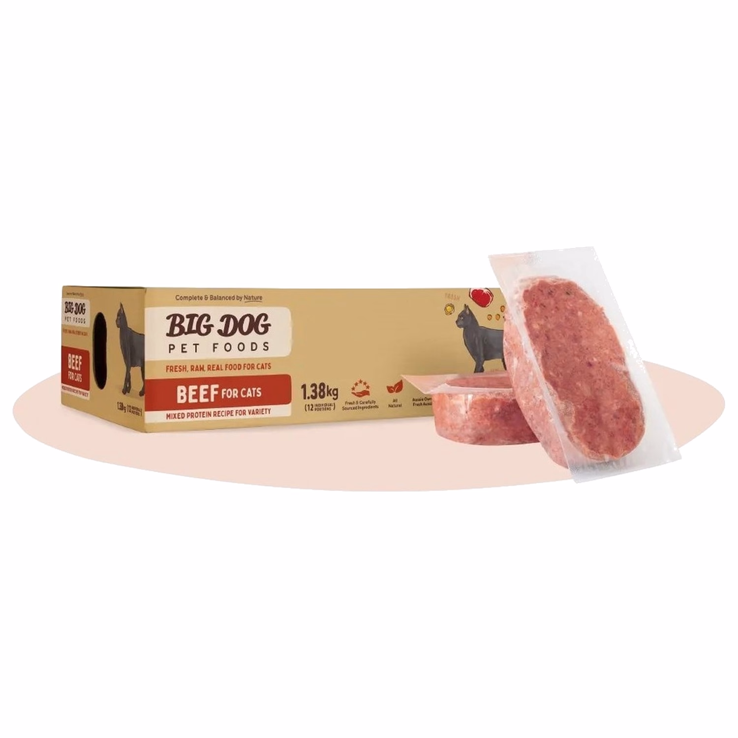 Big Dog 急凍貓糧 - 牛肉配方 1.38kg