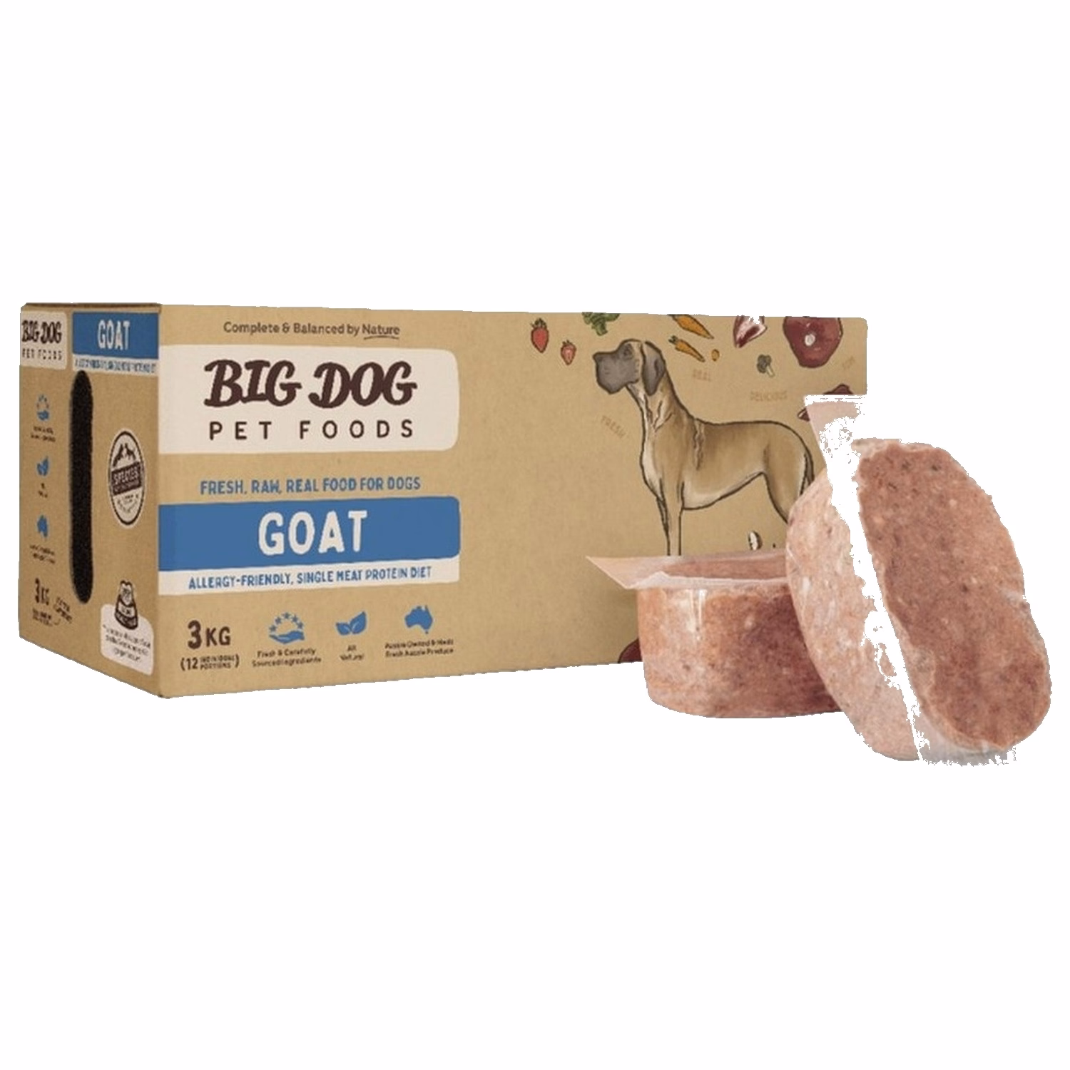 Big Dog 急凍狗糧 - 山羊配方 3kg
