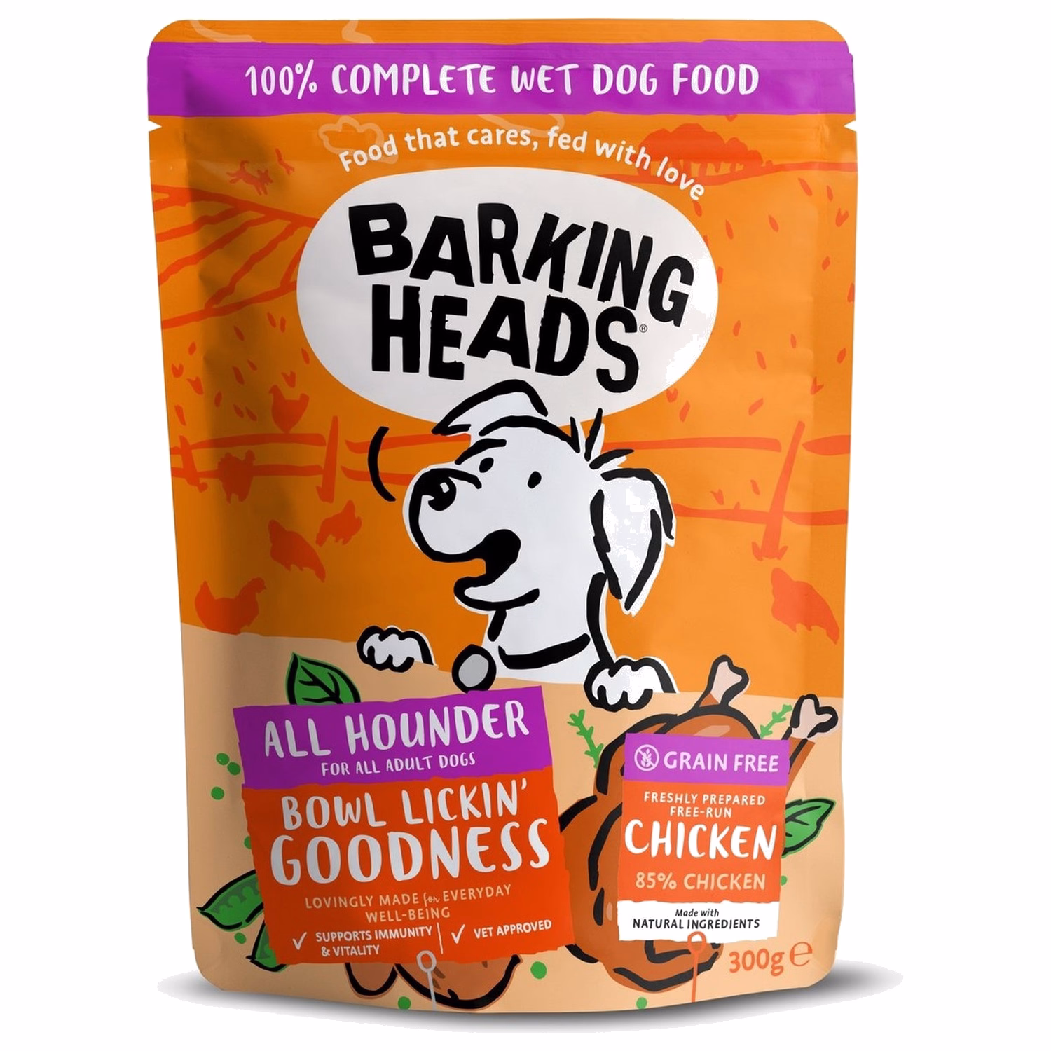 Barking Heads 狗濕糧 - 無穀物 - 雞肉 300g