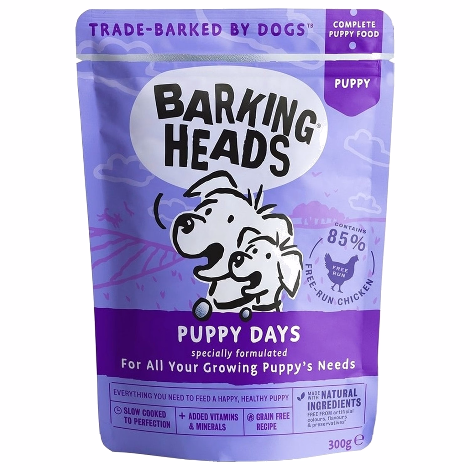 Barking Heads Grain Free Dog Pouch - Puppy Days 300g