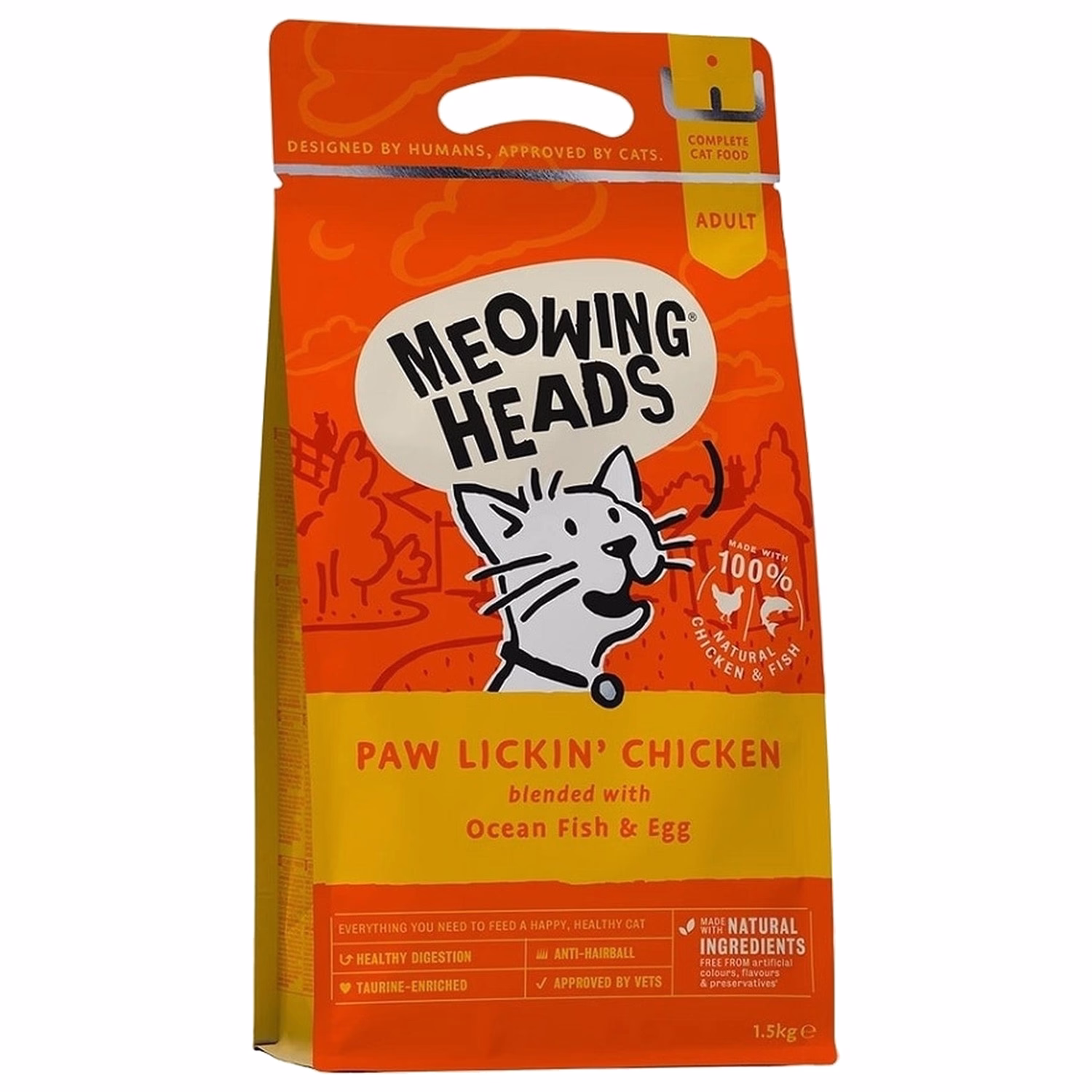 Meowing Heads Cat Food - Natural - Chicken & Fish