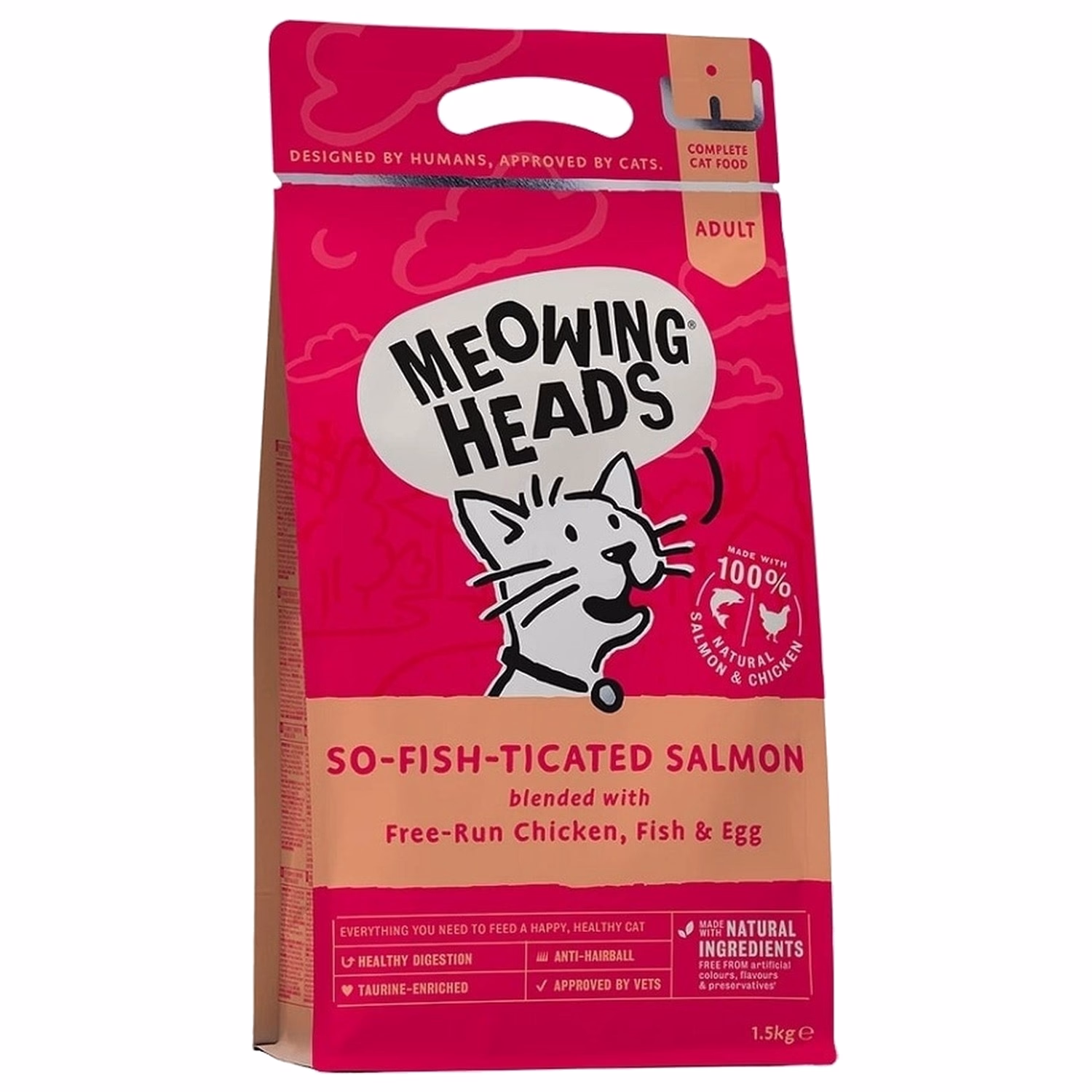Meowing Heads Cat Food - Natural - Salmon