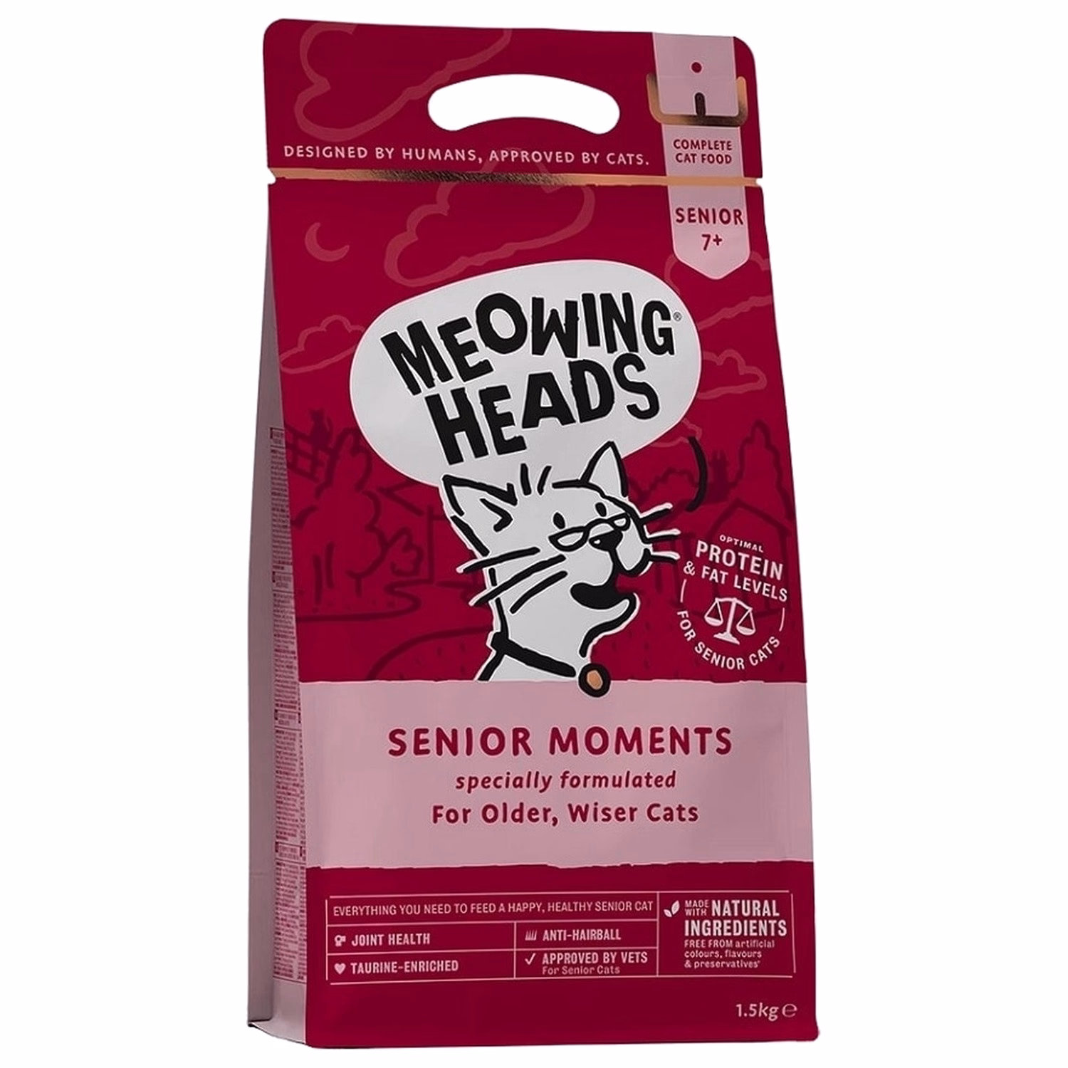 Meowing Heads 老貓乾糧 - 全天然系列 - 雞肉魚肉配方 1.5kg