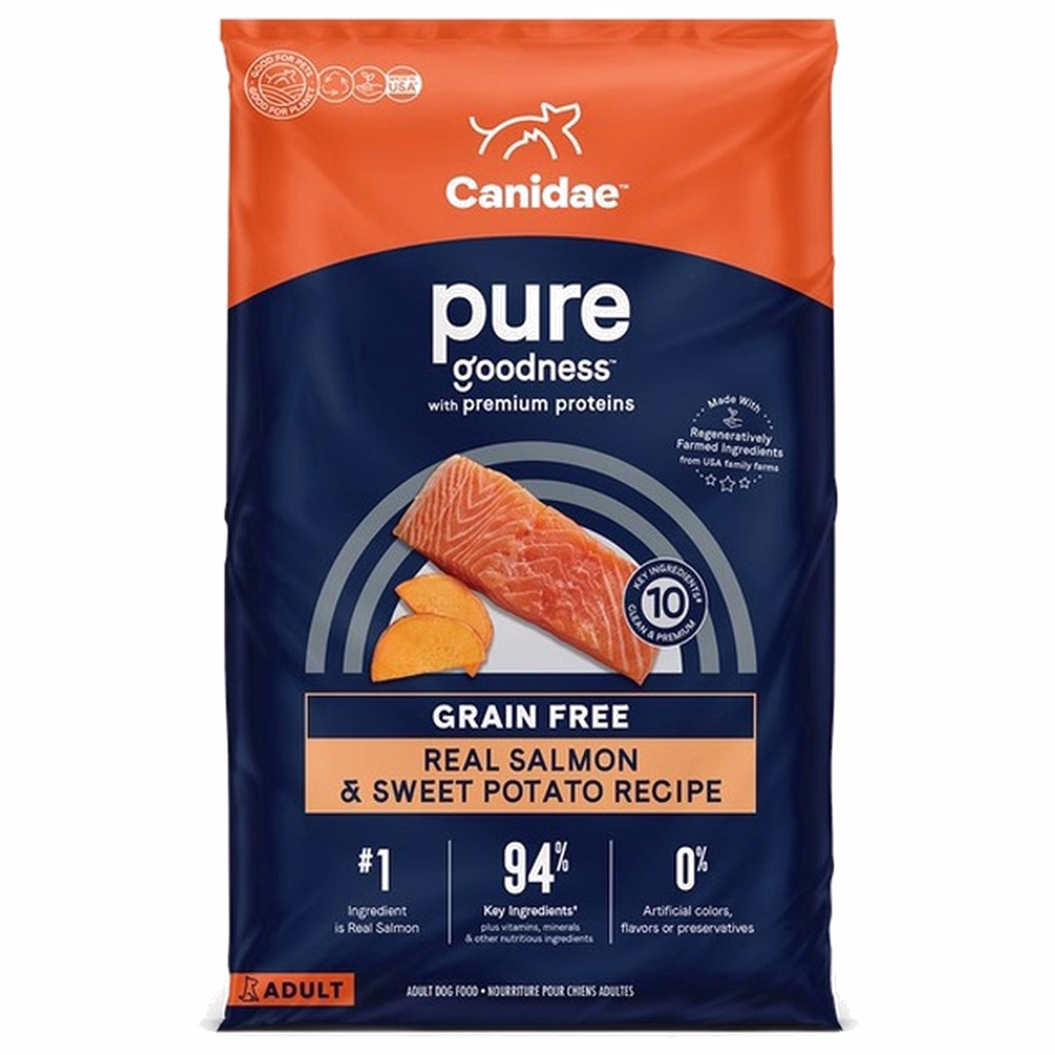 Canidae 美國咖比狗乾糧 - PURE 無穀物 - 海洋(三文魚甜薯)配方