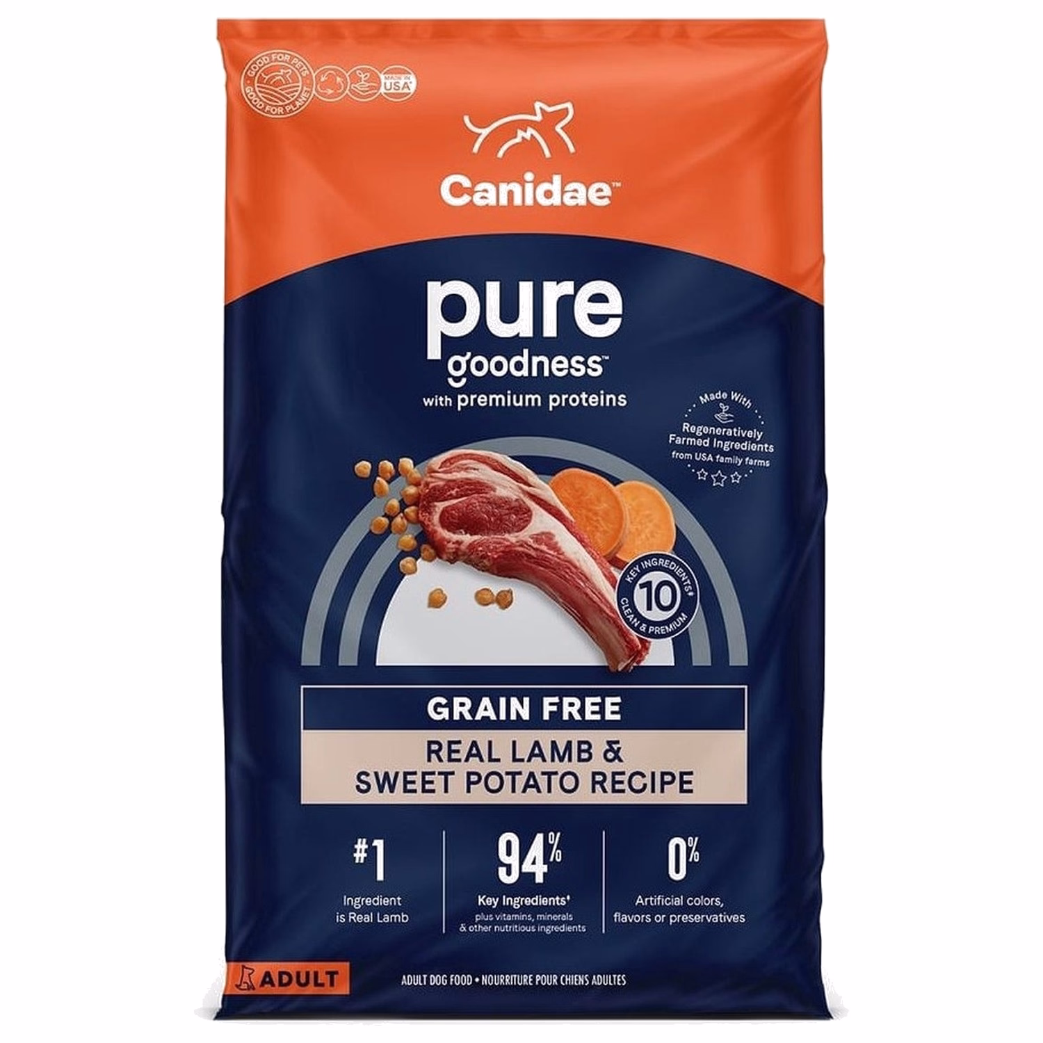 Canidae Dog Food - PURE Grain Free - Real Lamb & Sweet Potato