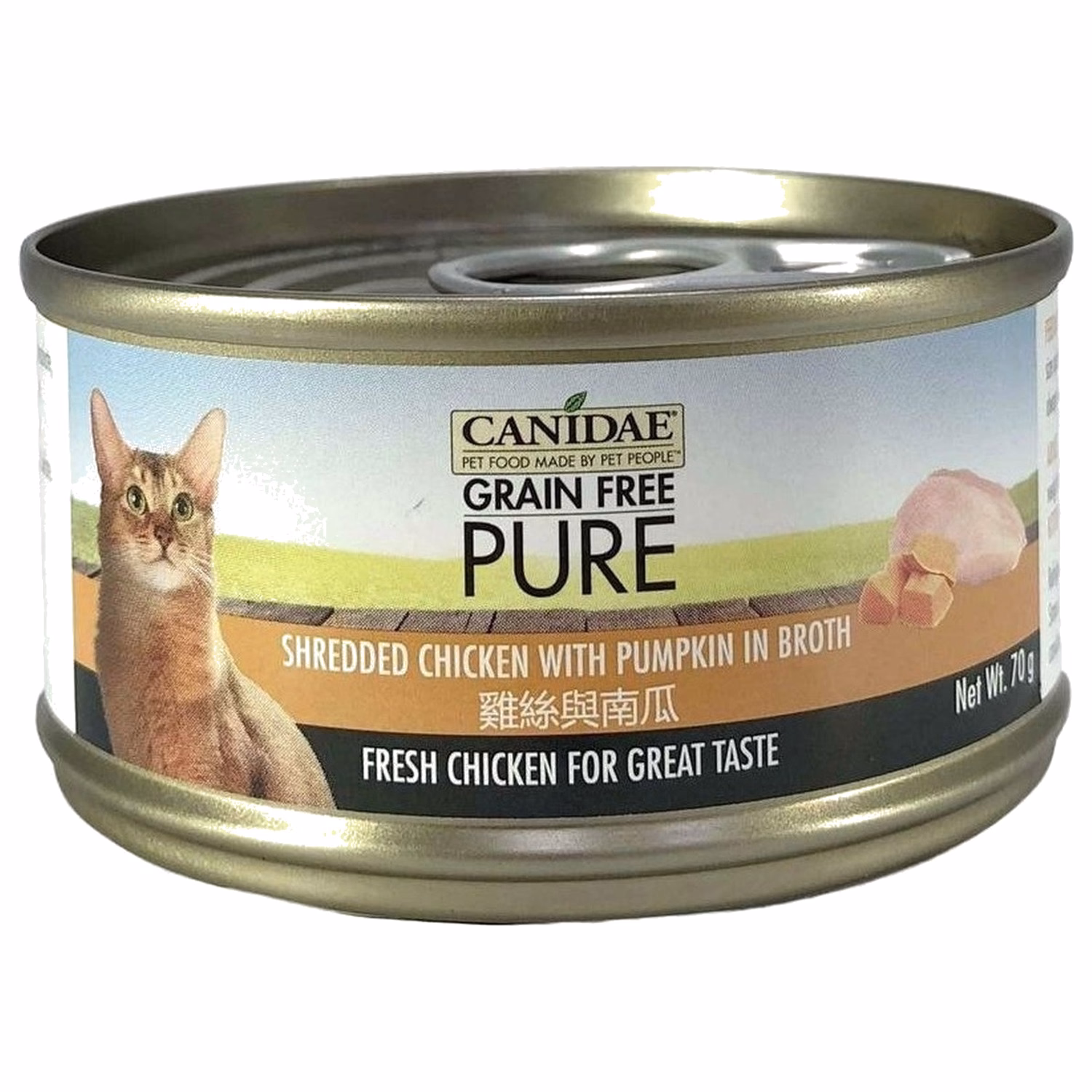 Canidae 咖比貓罐頭 - 雞絲與南瓜 70g