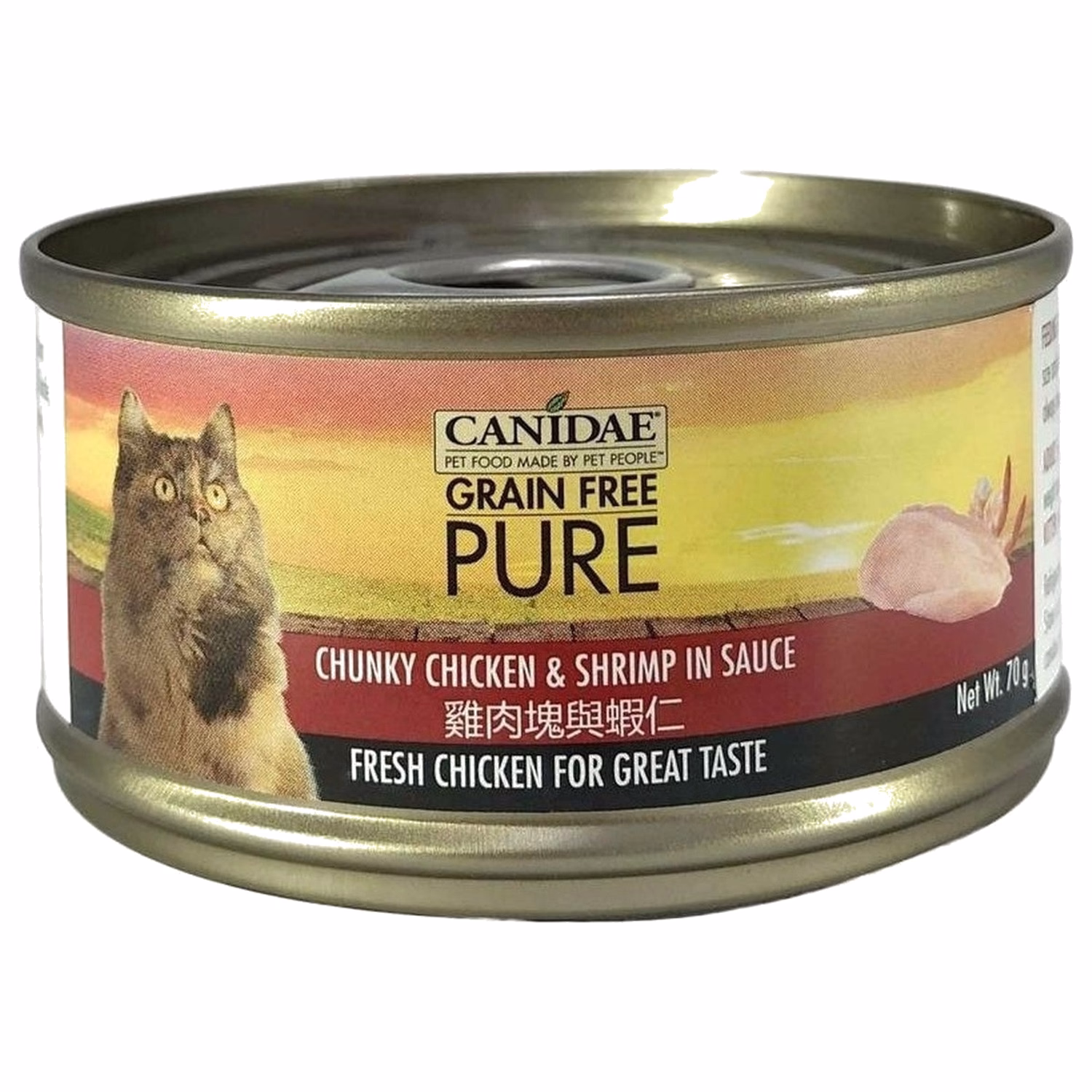 Canidae 咖比貓罐頭 - 雞肉塊與蝦仁 70g