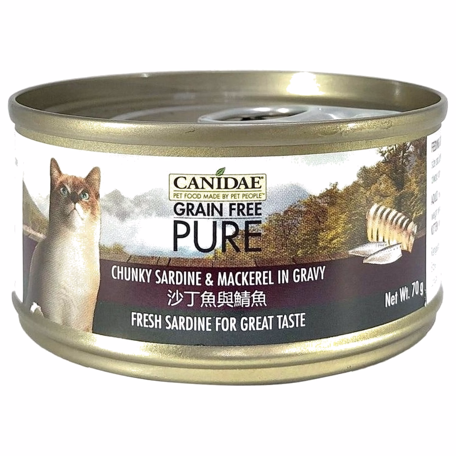 Canidae Wet Cat Food - Pure Chunky Sardine & Mackerel in gravy 70g