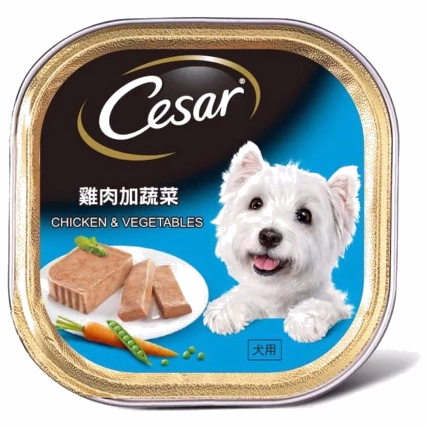 Cesar西莎狗濕糧 - 純鮮肉系列 - 雞肉加蔬菜 100g