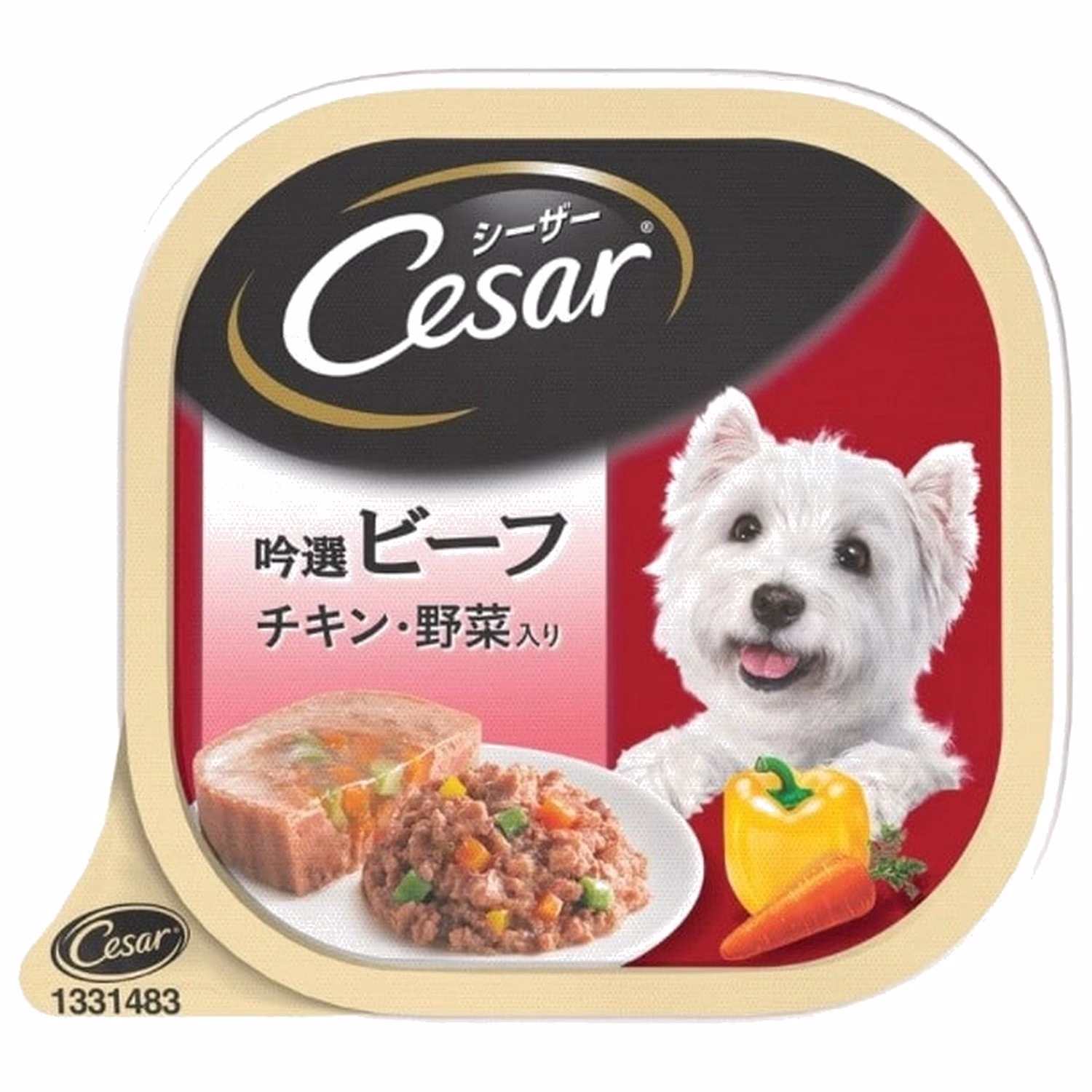 Cesar西莎狗濕糧 - 料理系列 - 野菜牛肉雞肉 100g