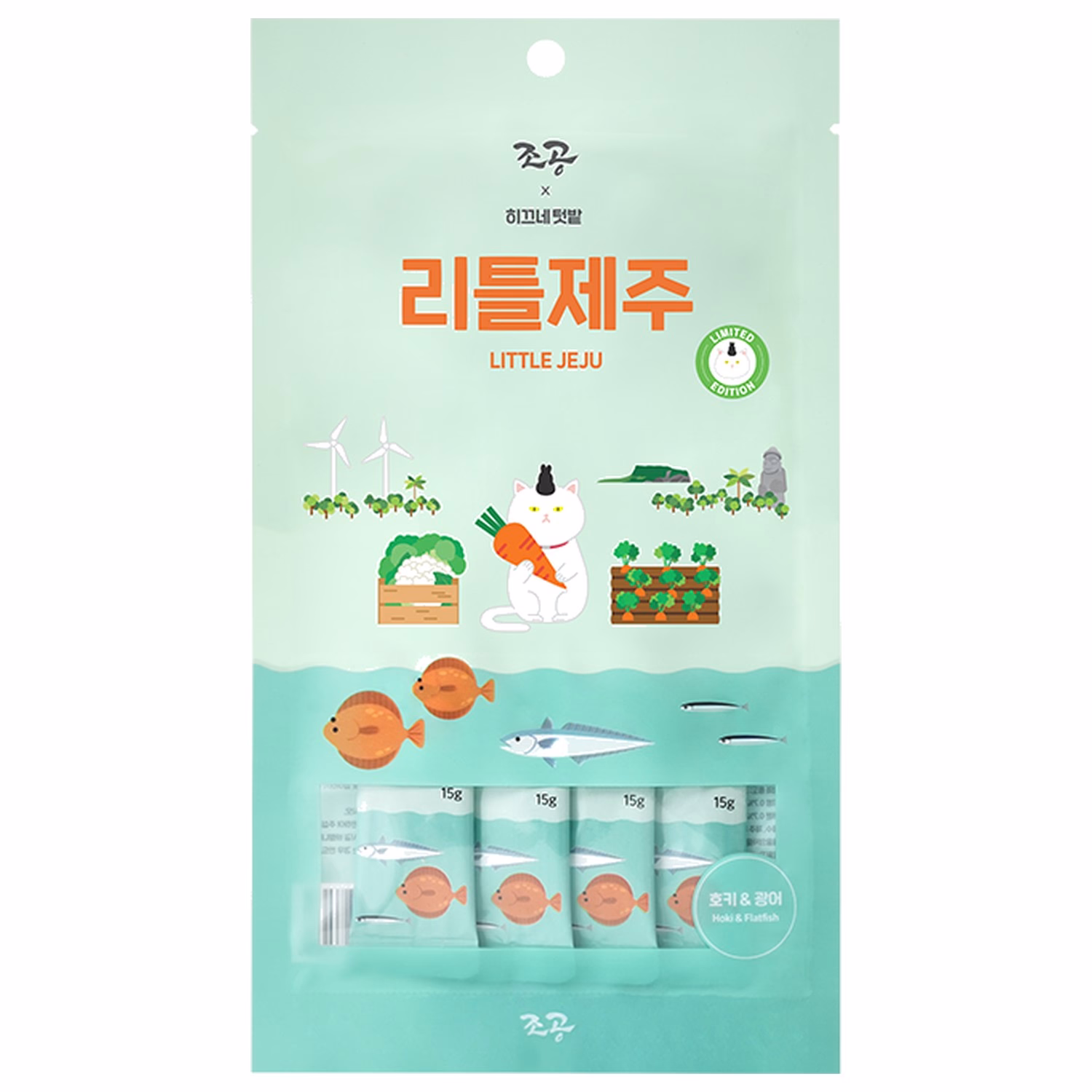 cho and kang 狗零食 - Little Jeju 藍鱈魚及比目魚 4條 x 15g