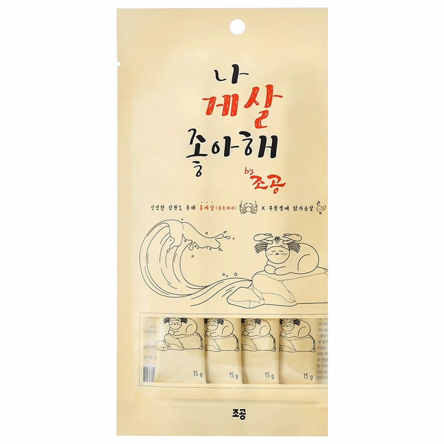 Chogong Cat & Dog Treat - I Love Crab - Red Crab & Chicken 4x15g