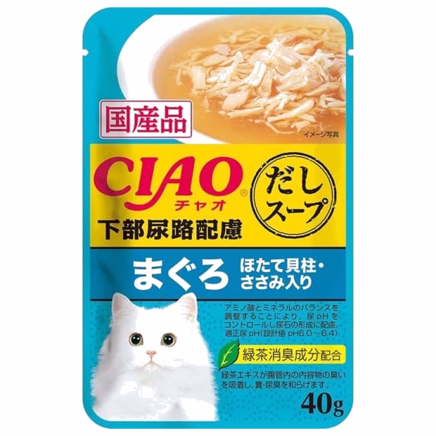 CIAO 日本貓濕糧(IC-219) - 金湯吞拿魚帶子雞肉 (防尿石) 40g