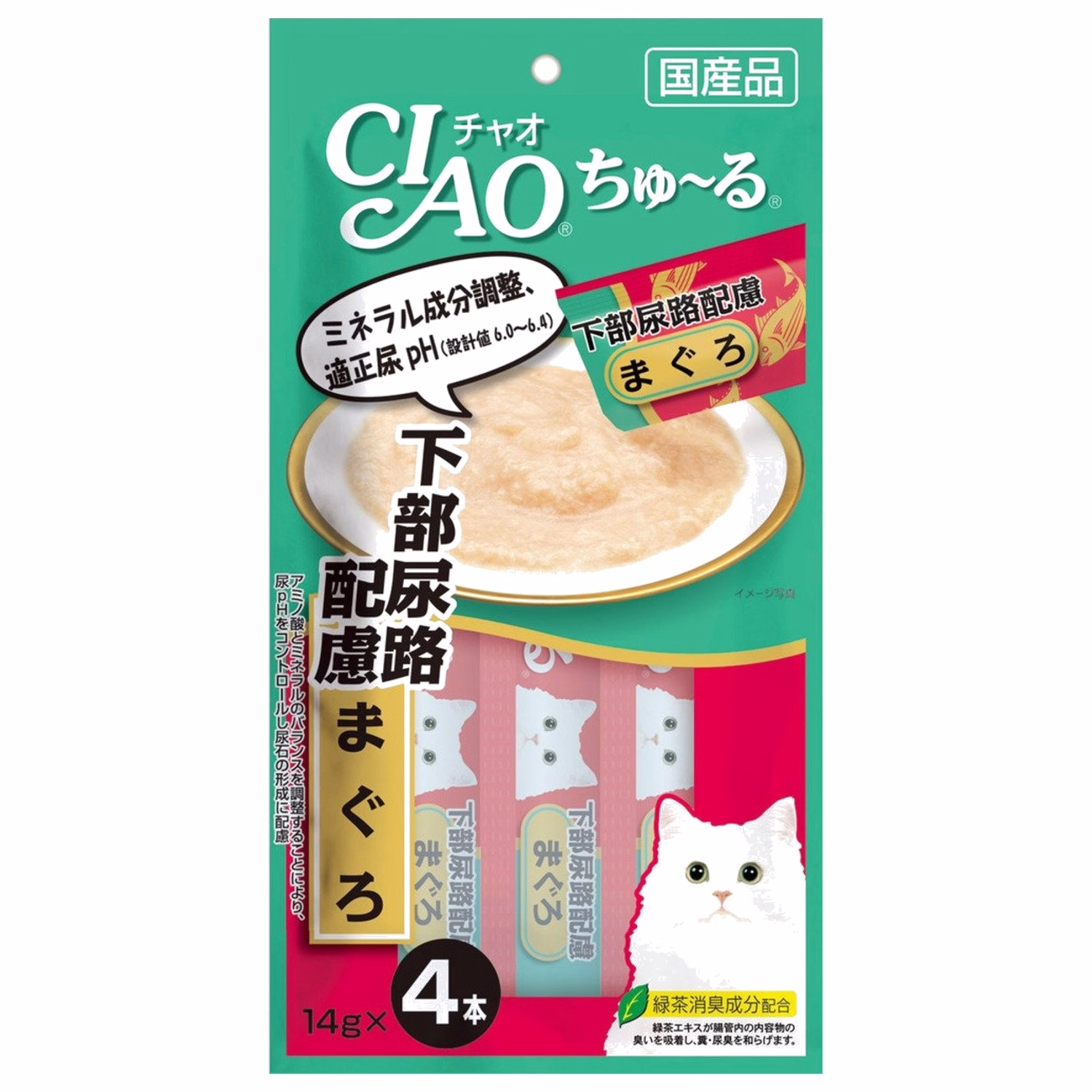 CIAO 日本貓小食(SC-105) - 防尿石配方-吞拿魚醬 (14g x4)