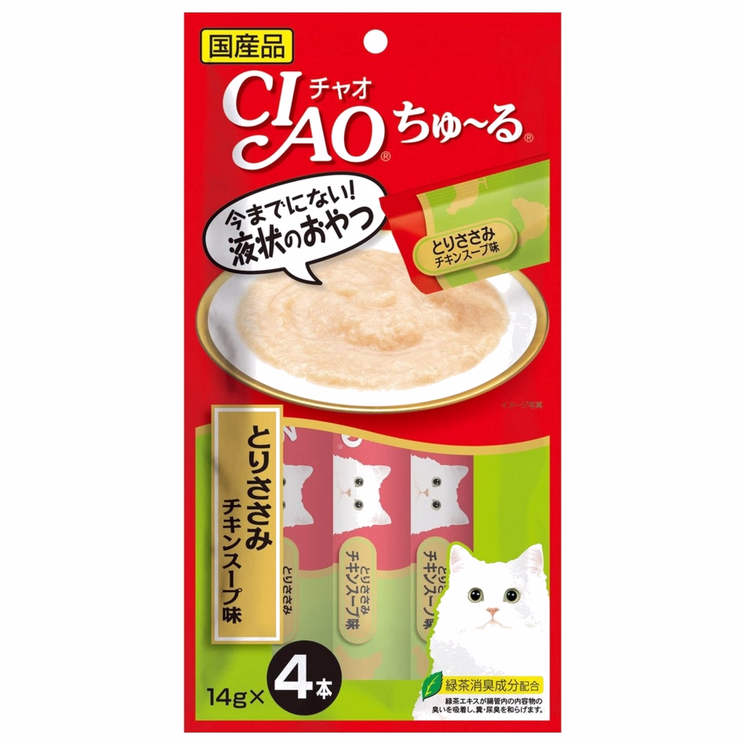 CIAO 日本貓小食(SC-107) - 雞肉醬-雞湯味 14g x4