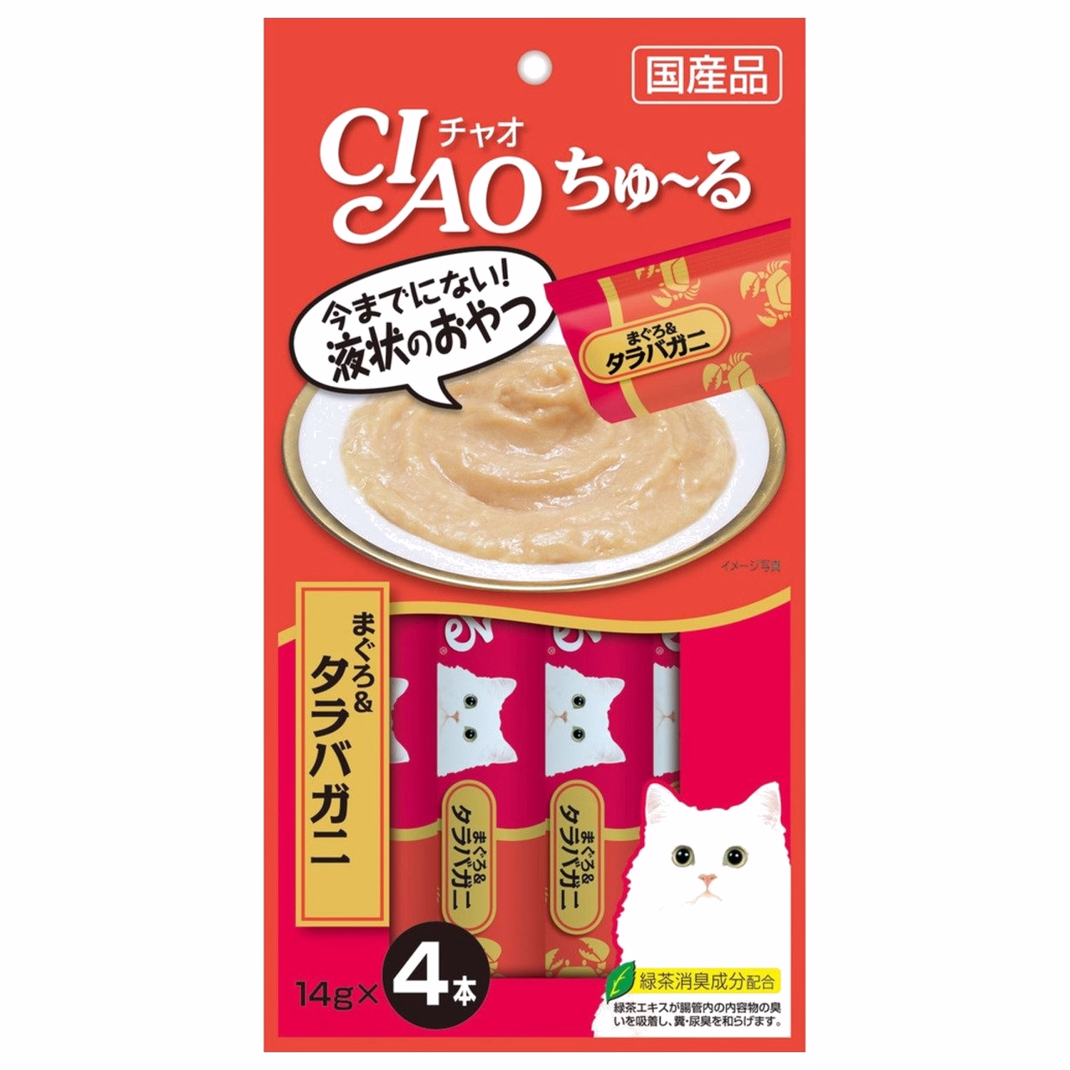 CIAO 日本貓小食(SC-108) - 吞拿魚及鱈場蟹醬 (14g x4)