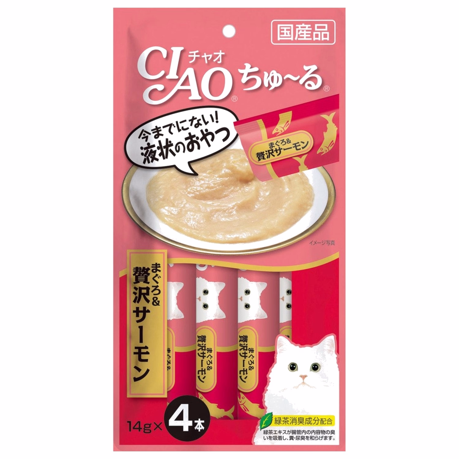 CIAO Cat Treat (SC-143) - Churu Tuna & Salmon (14gx4)