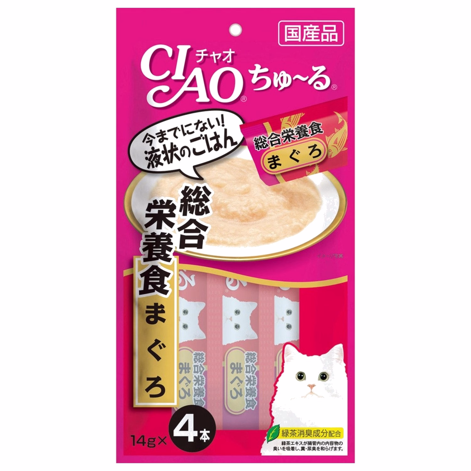 CIAO 日本貓小食(SC-147) - 綜合營養食配方-吞拿魚醬 (14g x4)