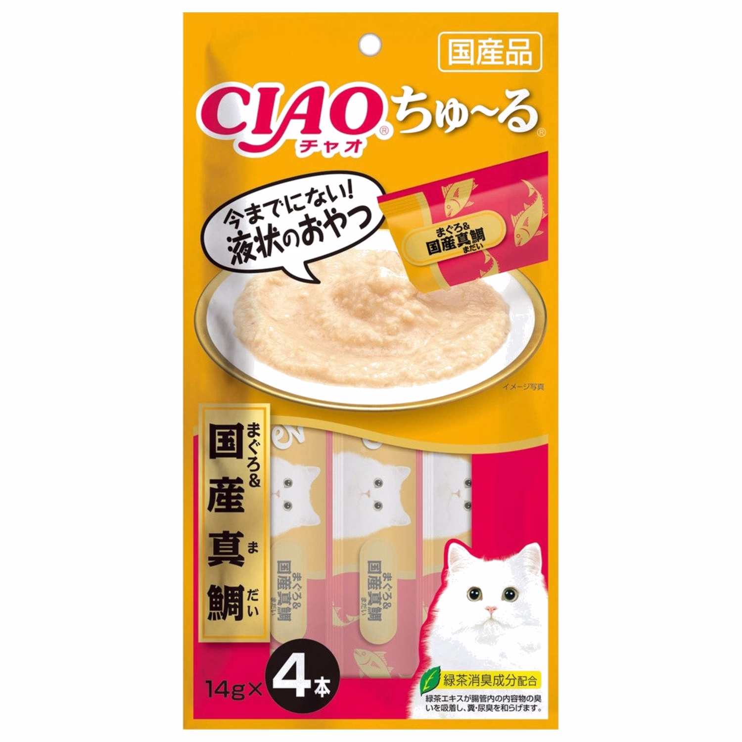 CIAO 日本貓小食(SC-177) - 吞拿魚+國產真鯛醬 (14g x4)