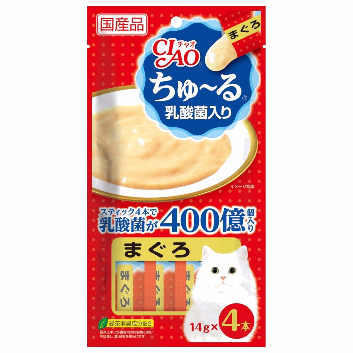 CIAO 日本貓小食(SC-231) - 吞拿魚醬和乳酸菌 (4x14g)