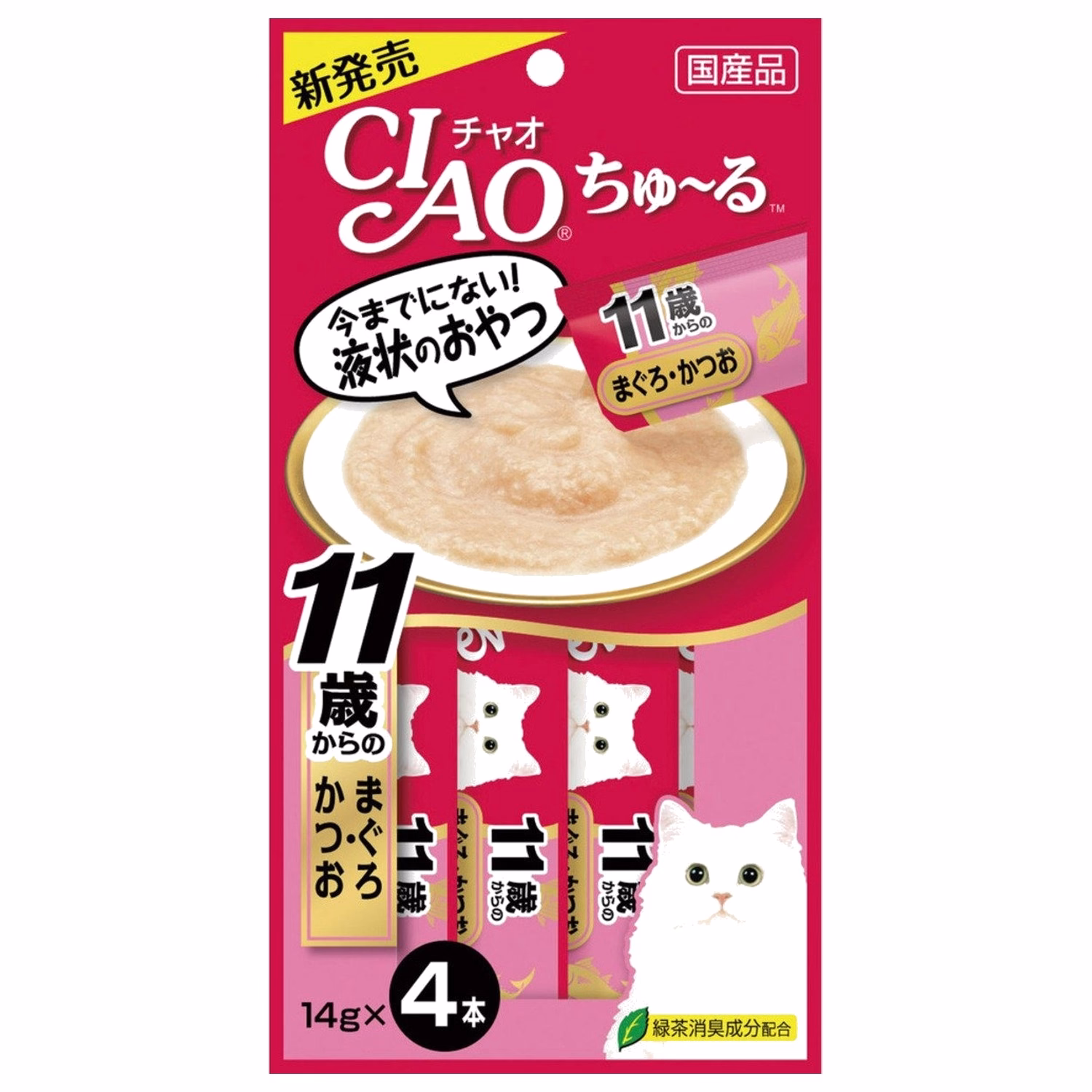 CIAO 日本老貓小食(SC-74) - 吞拿魚+鰹魚醬 (14g x4)