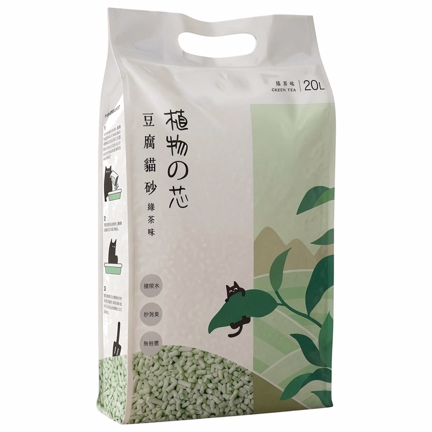 Natures Core - Tofu Cat Litter - Slim Pellets - Green Tea 20L