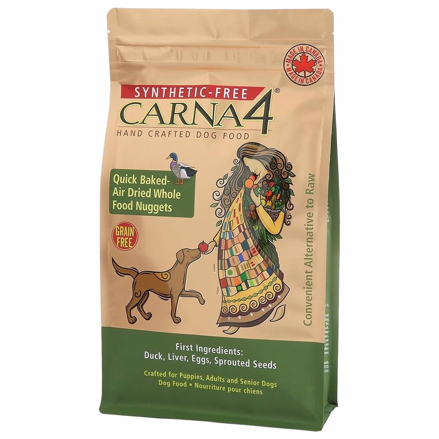 CARNA4 無穀物烘焙風乾狗糧 - 鴨肉配方