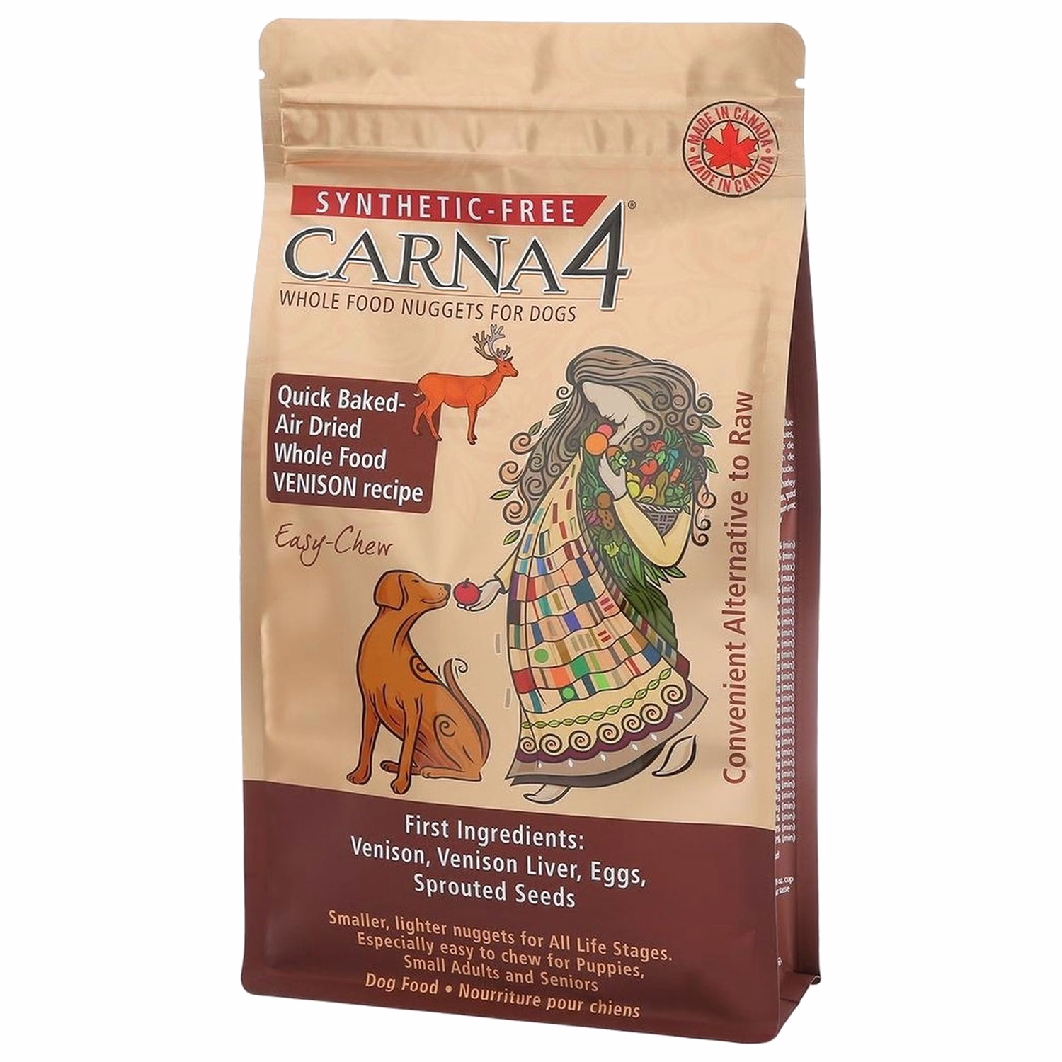 CARNA4 無穀物烘焙風乾狗糧 (小型犬) - 鹿肉