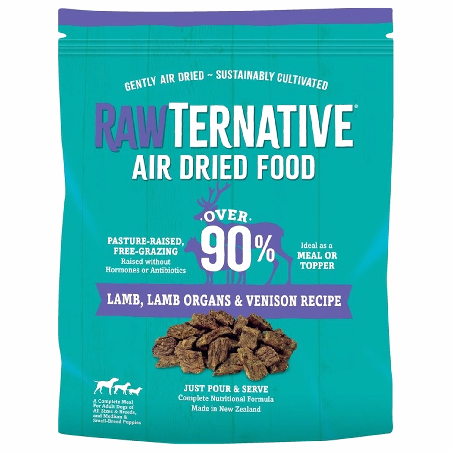 RawTernative Air Dried Dog Food - Lamb & Lamb Organs & Venison 5oz