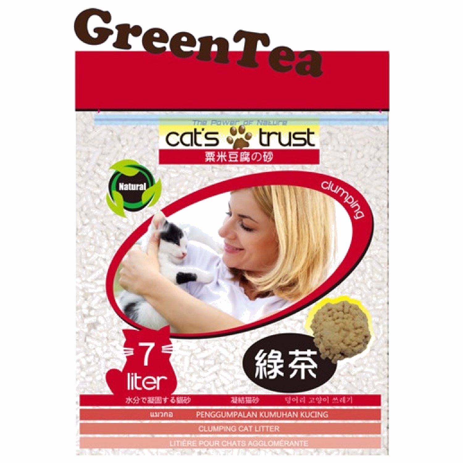 Cats Trust Soybean & Rice Clumping Cat Litter - Green Tea 7L